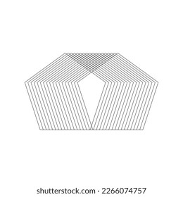 Geometric Fractal Abstract Shape. Modern design element