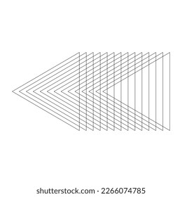 Geometric Fractal Abstract Shape. Modern design element