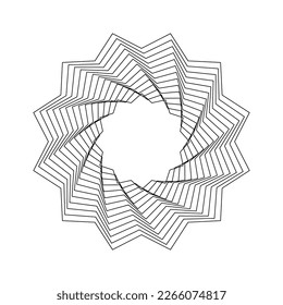 Geometric Fractal Abstract Shape. Modern design element