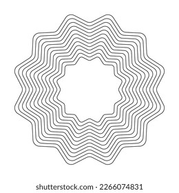 Geometric Fractal Abstract Shape. Modern design element