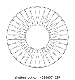 Geometric Fractal Circles. Modern design element