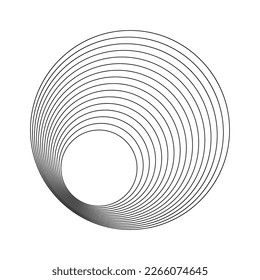 Geometric Fractal Circles. Modern design element