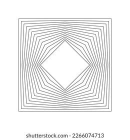 Geometrisches fraktales Diamant Innen-Quadrat