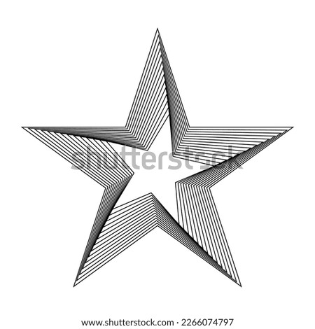 Geometric Fractal Five Pointed Star