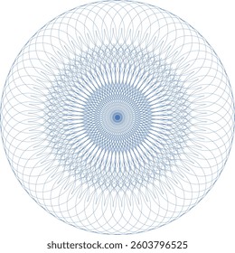 Geometric fractal pattern. An abstract flower ornament.