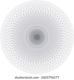 Geometric fractal pattern. An abstract flower ornament.