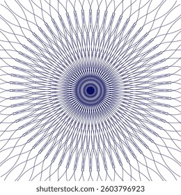 Geometric fractal pattern. An abstract flower ornament.