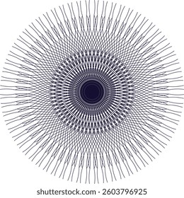 Geometric fractal pattern. An abstract flower ornament.