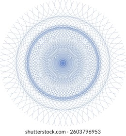 Geometric fractal pattern. An abstract flower ornament.