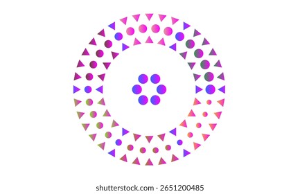 Geometric Frame Art with Alternating Shapes – Circle and Polygon Pattern Design for background, wallpaper, design, pattern, texture, frame, art, concept, decorative art, illustration and  banner

