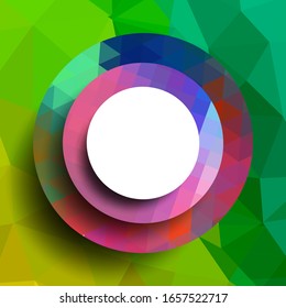 Geometric frame from circles, geometric design, abstract background modern futuristic graphic with stripes, design, mosaic, bright poster, banner  vector