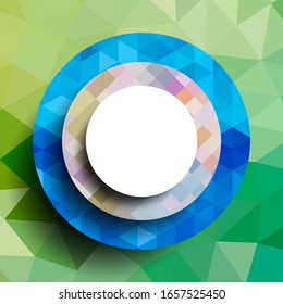 Marco geométrico de los círculos, diseño geométrico, fondo abstracto gráfico futurista moderno con rayas, diseño, mosaico, póster brillante, vectorial banner
