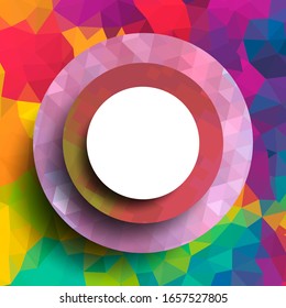 Geometric frame from circles, geometric design, abstract background modern futuristic graphic with stripes, design, mosaic, bright poster, banner  vector
