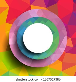 Geometric frame from circles, geometric design, abstract background modern futuristic graphic with stripes, design, mosaic, bright poster, banner  vector
