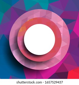 Geometric frame from circles, geometric design, abstract background modern futuristic graphic with stripes, design, mosaic, bright poster, banner  vector