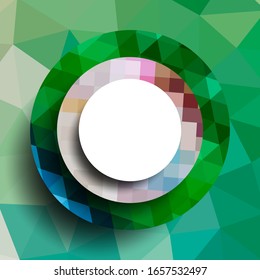 Geometric frame from circles, geometric design, abstract background modern futuristic graphic with stripes, design, mosaic, bright poster, banner  vector