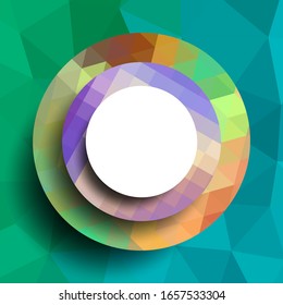 Geometric frame from circles, geometric design, abstract background modern futuristic graphic with stripes, design, mosaic, bright poster, banner  vector