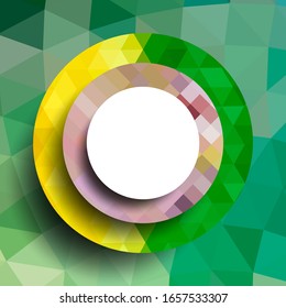 Geometric frame from circles, geometric design, abstract background modern futuristic graphic with stripes, design, mosaic, bright poster, banner  vector