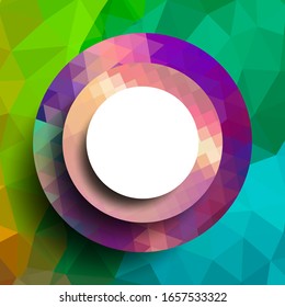 Geometric frame from circles, geometric design, abstract background modern futuristic graphic with stripes, design, mosaic, bright poster, banner  vector