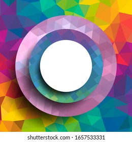 Geometric frame from circles, geometric design, abstract background modern futuristic graphic with stripes, design, mosaic, bright poster, banner  vector