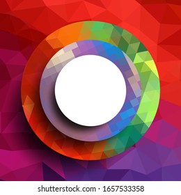 Geometric frame from circles, geometric design, abstract background modern futuristic graphic with stripes, design, mosaic, bright poster, banner  vector