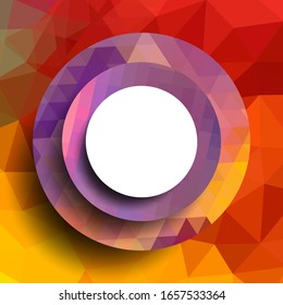 Marco geométrico de los círculos, diseño geométrico, fondo abstracto gráfico futurista moderno con rayas, diseño, mosaico, póster brillante, vectorial banner
