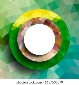Geometric frame from circles, geometric design, abstract background modern futuristic graphic with stripes, design, mosaic, bright poster, banner  vector