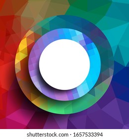 Geometric frame from circles, geometric design, abstract background modern futuristic graphic with stripes, design, mosaic, bright poster, banner  vector