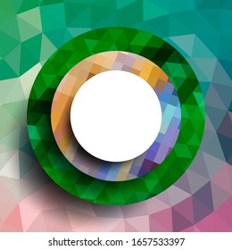 Geometric frame from circles, geometric design, abstract background modern futuristic graphic with stripes, design, mosaic, bright poster, banner  vector