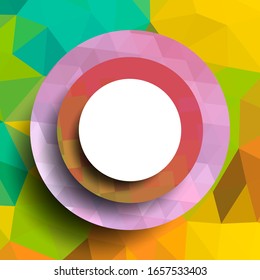 Geometric frame from circles, geometric design, abstract background modern futuristic graphic with stripes, design, mosaic, bright poster, banner  vector