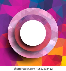 Geometric frame from circles, geometric design, abstract background modern futuristic graphic with stripes, design, mosaic, bright poster, banner  vector