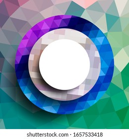 Geometric frame from circles, geometric design, abstract background modern futuristic graphic with stripes, design, mosaic, bright poster, banner  vector