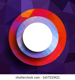 Geometric frame from circles, geometric design, abstract background modern futuristic graphic with stripes, design, mosaic, bright poster, banner  vector