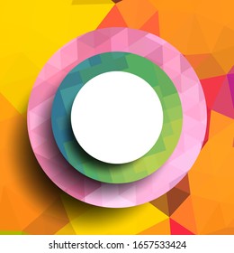 Marco geométrico de los círculos, diseño geométrico, fondo abstracto gráfico futurista moderno con rayas, diseño, mosaico, póster brillante, vectorial banner