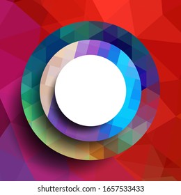 Geometric frame from circles, geometric design, abstract background modern futuristic graphic with stripes, design, mosaic, bright poster, banner  vector
