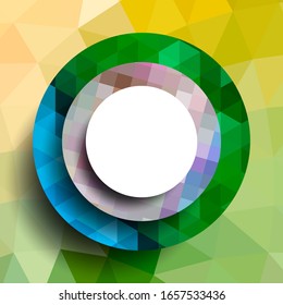 Geometric frame from circles, geometric design, abstract background modern futuristic graphic with stripes, design, mosaic, bright poster, banner  vector