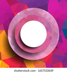 Marco geométrico de los círculos, diseño geométrico, fondo abstracto gráfico futurista moderno con rayas, diseño, mosaico, póster brillante, vectorial banner