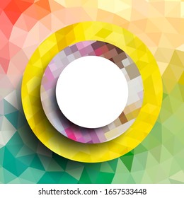 Geometric frame from circles, geometric design, abstract background modern futuristic graphic with stripes, design, mosaic, bright poster, banner  vector