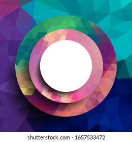 Marco geométrico de los círculos, diseño geométrico, fondo abstracto gráfico futurista moderno con rayas, diseño, mosaico, póster brillante, vectorial banner