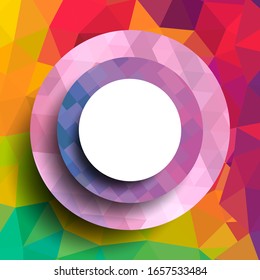Marco geométrico de los círculos, diseño geométrico, fondo abstracto gráfico futurista moderno con rayas, diseño, mosaico, póster brillante, vectorial banner