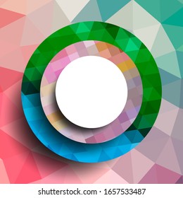 Marco geométrico de los círculos, diseño geométrico, fondo abstracto gráfico futurista moderno con rayas, diseño, mosaico, póster brillante, vectorial banner
