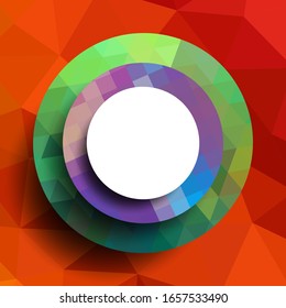 Geometric frame from circles, geometric design, abstract background modern futuristic graphic with stripes, design, mosaic, bright poster, banner  vector