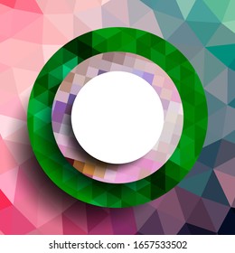 Geometric frame from circles, geometric design, abstract background modern futuristic graphic with stripes, design, mosaic, bright poster, banner  vector