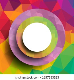 Geometric frame from circles, geometric design, abstract background modern futuristic graphic with stripes, design, mosaic, bright poster, banner  vector