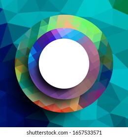 Geometric frame from circles, geometric design, abstract background modern futuristic graphic with stripes, design, mosaic, bright poster, banner  vector