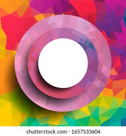 Geometric frame from circles, geometric design, abstract background modern futuristic graphic with stripes, design, mosaic, bright poster, banner  vector