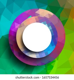Geometric frame from circles, geometric design, abstract background modern futuristic graphic with stripes, design, mosaic, bright poster, banner  vector