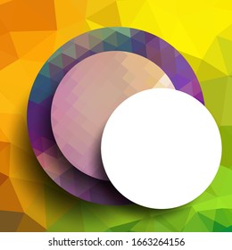 Geometric frame from circles, geometric design, abstract background modern futuristic graphic with stripes, design, mosaic, bright poster, banner  vector