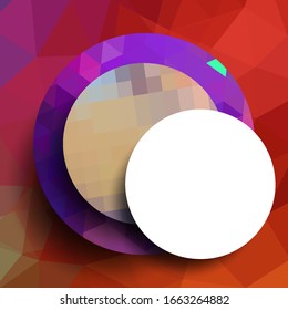 Geometric frame from circles, geometric design, abstract background modern futuristic graphic with stripes, design, mosaic, bright poster, banner  vector