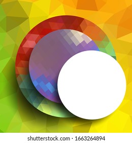 Geometric frame from circles, geometric design, abstract background modern futuristic graphic with stripes, design, mosaic, bright poster, banner  vector